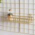 Metal Mesh Wall Grid Panel Hanging Basket, Decorative Desk Storage Organizer for Office, Set of 5, Gold