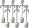 Maydahui 6PCS Skull Spoons, 5 Inch 18/10 Stainless Steel Teaspoons for Halloween Party