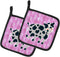 Caroline's Treasures BB7162PTHD Cow on Pink Polkadots Pot Holders - Heat Resistant Kitchen Hot Pads, 7 1/2 x 7 1/2