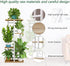 4 5 LINZINAR Plant Stand Indoor Tier Potted Multiple Plant Shelf Stands for Garden Corner Balcony Living Room White