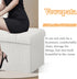 17" 13" 13" Storage Ottoman Foot Stool,Faux Teddy Tufted Foot Rest, Space Saver Chair with Storage,Ergonomic Stool