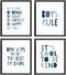 Brothers Make The Best Friends Boys Rules Affirmations Poster Prints for Home