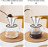 Pour Over Coffee Dripper, Professional Stainless Steel Filter, Paperless Reusable with Spoon and Silicone Tray