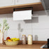 Paper Towel Holder Under Cabinet, Stainless Steel, Wall Mount, Black Adhesive Paper Roll Holder for Kitchen