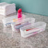 Sterilite 13538608 Narrow Storage Trays, Clear, 24 Pack with Sturdy Banded Rim for Organizing