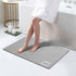 Diatomaceous Earth Bath Mat Rug, Super Absorbent Non Slip Quick Dry Bathroom Mat, 17"x27.5", Grey