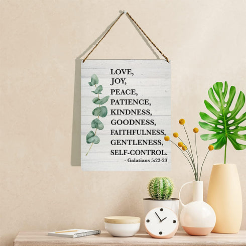 KongMoTree 5:22-23, 8x10 Inches Fruit of the Spirit Wall Art Sign, Fruit of the Spirit Sign, Bible Verse Sign