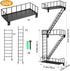 Zonon Display(Black,3 Fire Escape Wall Shelf Hanging Metal Ladder Shelves Wall Decor Cool Bookshelf Organizer Floating