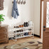 3 33" Closet, SUFAUY Tier Wide White Metal Shoe Rack for Stackable