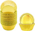 qiqee Gold Foil Cupcake Liners, 300 Count - Thick & Sturdy Baking Cups, Oil Resistant Muffin Liners, Standard Size