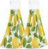 Boccsty Lemon Hanging Kitchen Towels, 2 Pieces Summer Lime Tree Branch Dish Cloth Tie Towels for Bathroom & Home