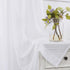 MYSTIC-HOME Sheer Curtains White 45 Inch Length, Set of 2 Rod Pocket Voile Drapes for Living Room, Bedroom
