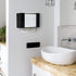 Oasis Creations Paper Towel Dispenser, Wall Mounted or Countertop Holder, Holds 250 Paper Towels, Black