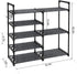 CSXGBAB Closet 5 30 lbs Black Tubes Shoe Rack, Boot Rack, Tier Oxford Fabric Shelf, Easy Assembly, Sturdy and Durable