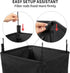 90L WOWLIVE Large Rolling Laundry Basket Wheels Collapsible Tall Laundry Hamper Handle Foldable Dirty Clothing Basket