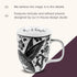 Karma Gifts 16 oz Black and White Boho Mug - Hummingbird, Cute Ceramic Coffee Mug for Women and Men