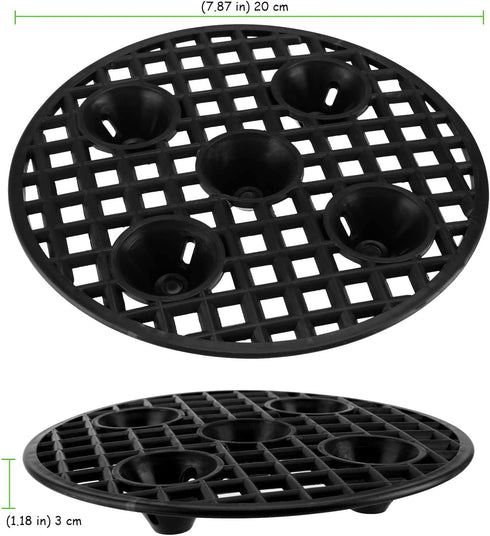 TAICHEUT 30 8 Inch PCS Plant Level Pot Elevator, Heavy Duty Round Plastic Saucer Riser Run off Tray Big Potted Stand