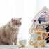 CSZPJLALA Set,Cute Set 4,Perfect Sets 4) Ceramic Cat Tea Cat Paw Tea Mugs And Saucers Of Cat Themed Gifts,Lovely Cat