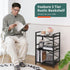 3 Yoobure Bookshelf Small Book Shelf, Solid Industrial Tier Shelf Bookcase, Short Book Case for Bedroom, Living Room