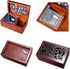 FnLy Antique Engraved Wooden Wind-Up Musical Box, Love Story, with Silver-Plating Movement, Rectangle