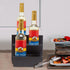 GOVOKOI 3 6 Bottles(750ml) Station(3 Black Wood Coffee Syrup Rack Organizer, Tier Syrup Bottle Holder for Coffee Bar