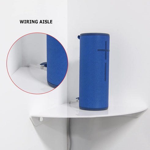Cosmos 2 Pcs Acrylic Wall Mount Floating Corner Shelves Quarter Round Shower Shelf Hanging Corner Shelves Wall Storage