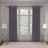 Black 5/8 inch Curtain Rods for Windows 32 to 48, Single Window Curtain Rod Set with Brackets