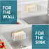 5.1" 2.3" TAILI Sponge Holder for Kitchen Sink with Strong Suction Cup, Rustproof Aluminum Sink Caddy for Sponges