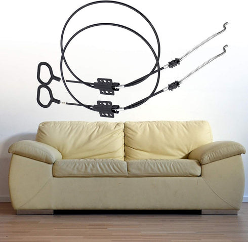 Nonley Sofa Recliner Cables, 2 Pack Couch Release Cables, Black D Ring Pull Handle for Recliner