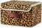 Storage Bin with Lid - Leopard Print Cute Velvet Fabric Basket Box with Faux Leather Handles, Foldable Organizer (Small
