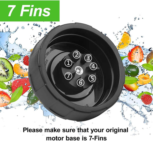 SS101 Replacement Blade for Ninja Blender Accessories, 7-Fins Blender Blade Compatible with Nutri Ninja Foodi Power