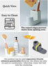 3 1 Set, Countertops Countertop, in Ceramic Sponge&Brush Holder and Soap Tray Leak-Proof Design to Keep Dry, Flexible