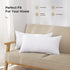 Acanva 1 Count Polyester Decorative Rectangle Throw Pillow Inserts, Hypoallergenic Form Stuffer Cushion, 16x26, White