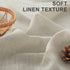 Burlap Kitchen Curtain Over Sink Window Set, 30 Inch Length Short Curtain for Laundry Bay Window, Beige