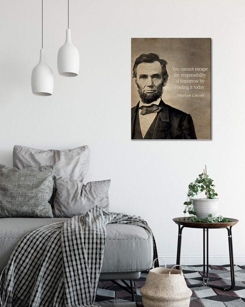 Abraham Lincoln Historic Quote Wall Art Decor, Unframed 16x20 Inch Poster, Motivational Print, Inspirational Gift