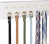 Belt Hanger Wall Mount, Belt Organizer for Closet, Holds Over 28 Belts, Wooden Wall Mounted Rack for Storage