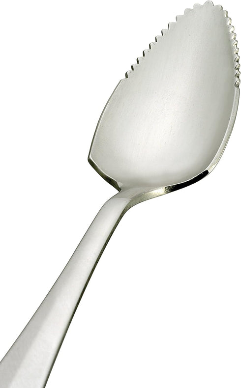HIC Kitchen Stainless Steel Grapefruit Dessert Spoons, Set of 2 with Pointed Tip and Serrated Edge
