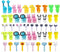 Yangcan0507 50 Pcs Food Fruit Fork Picks for Kids, Cute Animals Bento Box Decor Forks for Cake Dessert Party