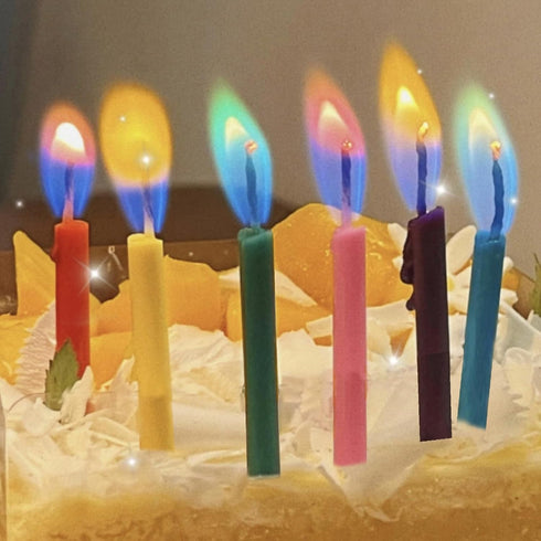 Birthday Cake Candles, Happy Birthday Colorful Candles with Holders Included (24 pcs)