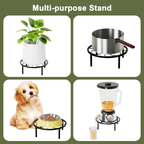 Chinpakden Plant Stand Plant Holder - Short Plant Riser for Garden Courtyard, Heavy Duty Flower Stand for Multiple