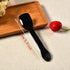 JAMOGOU 100 Pieces Ice Cream Scoops, Disposable Cake Spoon, Plastic Yogurt Pudding Spoon - Black