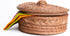Authentic Mexican Tortilla Warmer Basket - Handwoven Pine Needle with Handloomed Cloth (Natural 7" w cloth)