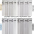 DWCN Ombre Sheer Curtains - Faux Linen Gradient Semi Voile Grommet Top Drapes, Set of 2 Panels, 52 x 54 Inch