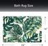 LIVILAN Green Leaf Bath Mat - 16" X 24" Tropical Bathroom Rug