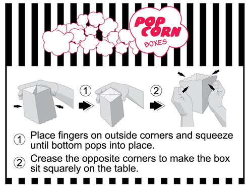 Economy Kitchen Accessory Popcorn Boxes, 8 Count