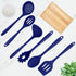 Culinary Couture Blue Silicone Kitchen Utensils Set of 6, Non-Stick Heat-Resistant with Steel Inner Core