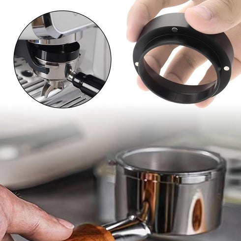 51mm Espresso Dosing Funnel, Magnetic Coffee Dosing Ring, Anodized Aluminum with 4 Magnetized Steel