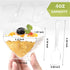 200 Pack 200 4 OZ FORBFAN Mini Dessert Cups with Pcs Spoons, Dessert Shooter Cups, Heart-shaped Small Serving