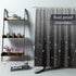 72 x 72 Black Star Shower Curtain Liner, Plastic Waterproof Lightweight Shower Liner with Grommet Holes & 3 Magnetic