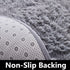 FJZFING 6x6 Grey Round Rug Ultra-Soft Plush Modern Circle Area Rug for Kid's Bedroom, Fluffy Shag Circular Rug
